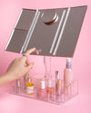 Vanity Station With Multi Magnification and Cosmetic Storage