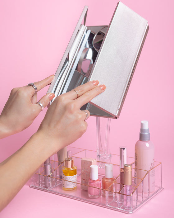 Vanity Station With Multi Magnification and Cosmetic Storage – Blushly  Beauty Products
